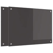 Vidaxl keukenachterwand 2 st donkergrijs 70 x 50 cm gehard glas - afbeelding 2