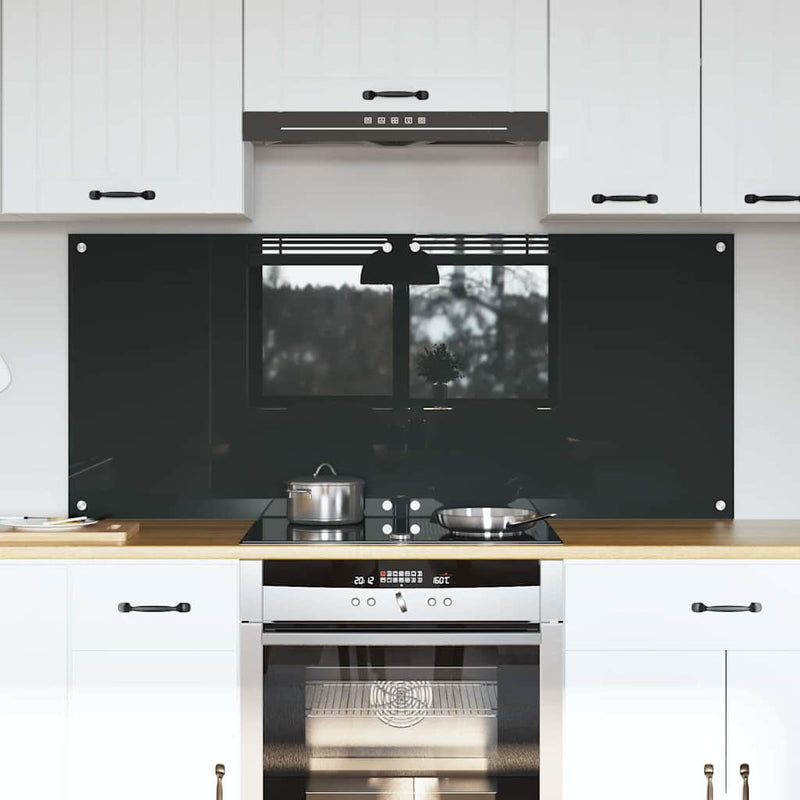 Vidaxl keuken spatscherm 2 pcs donkergrijs 70 x 60 cm gehard glas