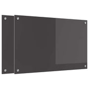 Vidaxl keukenachterwand 2 st donkergrijs 80 x 50 cm gehard glas - afbeelding 2