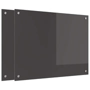 Vidaxl keukenachterwand 2 st donkergrijs 80 x 60 cm gehard glas - afbeelding 2