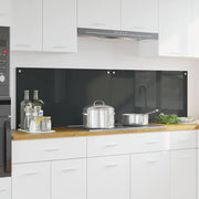 Vidaxl keukenachterwand 2 st donkergrijs 90 x 50 cm gehard glas - afbeelding 1