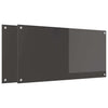 Vidaxl keuken spatscherm 2 pcs donkergrijs 100 x 50 cm gehard glas