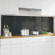 Vidaxl keukenachterwand 2 st donkergrijs 100 x 60 cm gehard glas - afbeelding 1