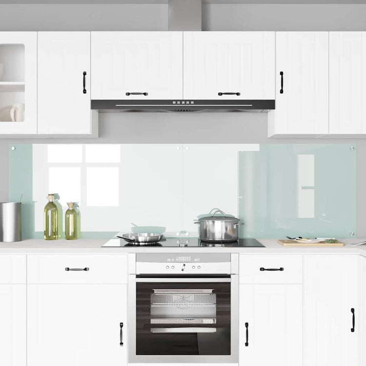 Vidaxl keukenachterwand 2 st wit 110 x 60 cm gehard glas