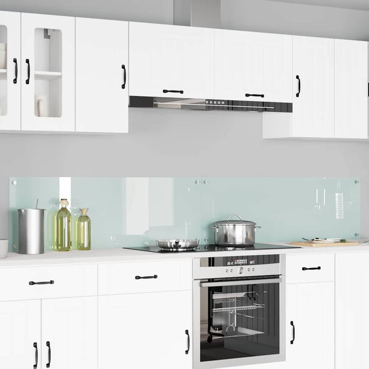 Vidaxl keukenachterwand 2 st wit 120 x 40 cm gehard glas
