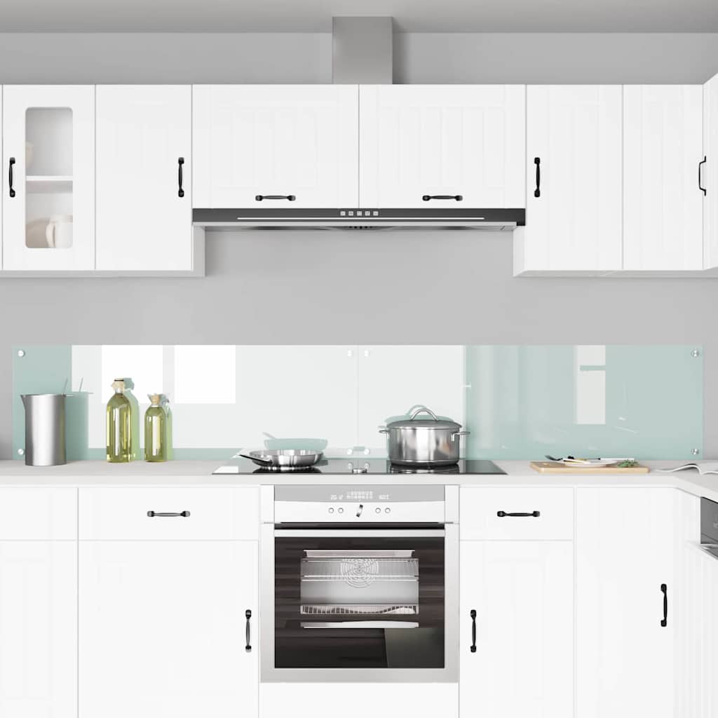 Vidaxl keuken spatscherm 2 pcs wit 120 x 40 cm gehard glas