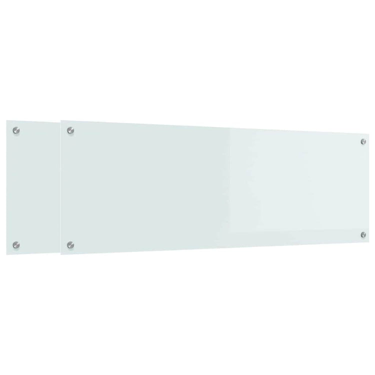 Vidaxl keukenachterwand 2 st wit 120 x 40 cm gehard glas