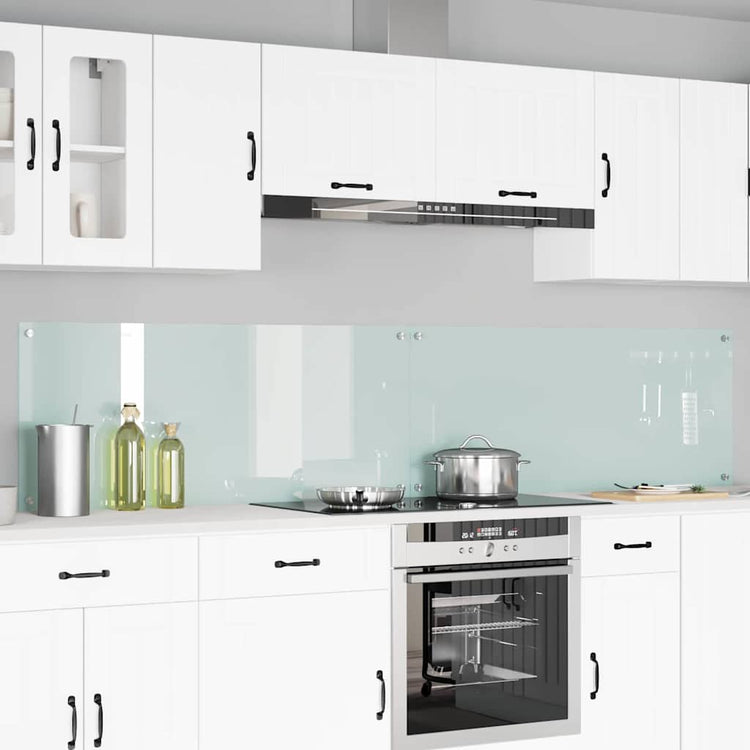 Vidaxl keukenachterwand 2 st wit 120 x 50 cm gehard glas