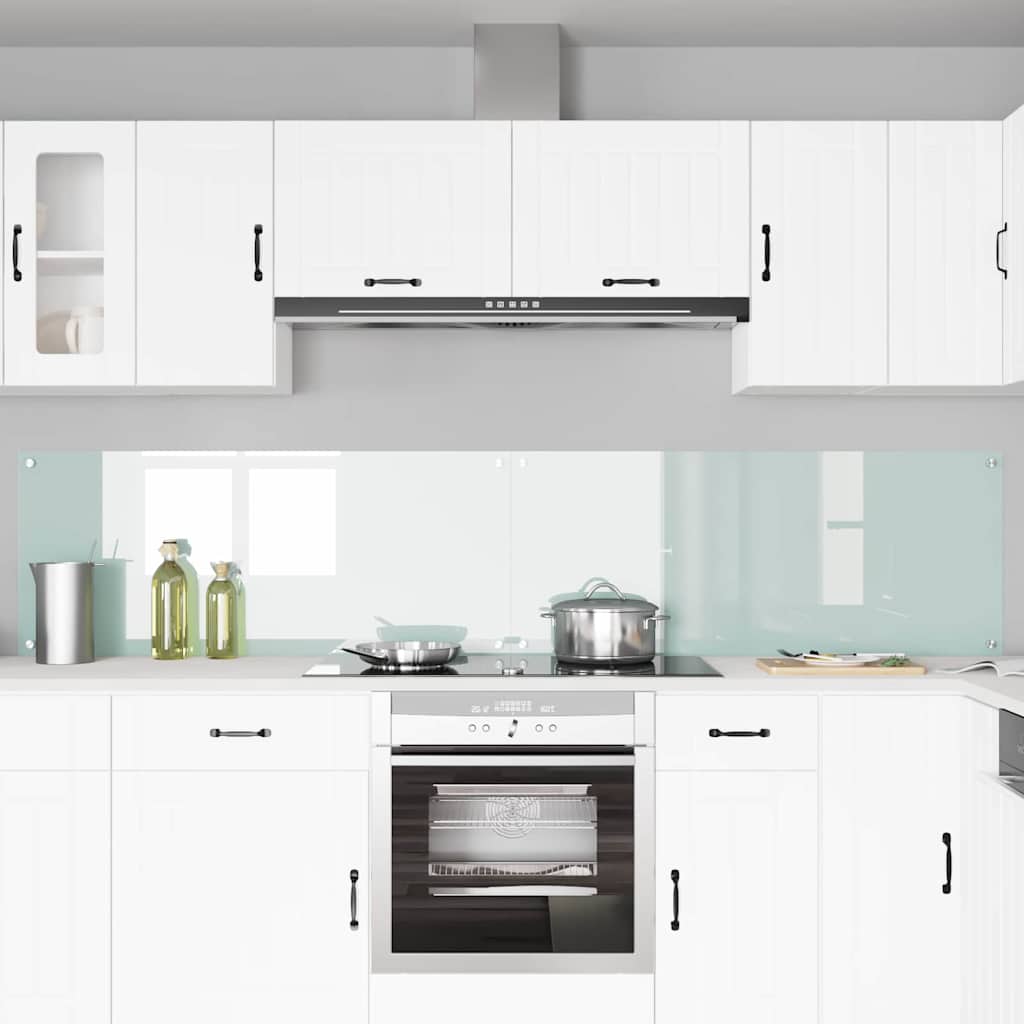 Vidaxl keuken spatscherm 2 pcs wit 120 x 50 cm gehard glas