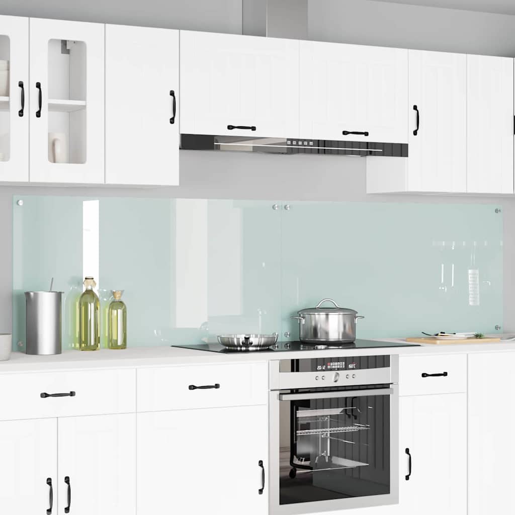 Vidaxl keukenachterwand 2 st wit 120 x 60 cm gehard glas