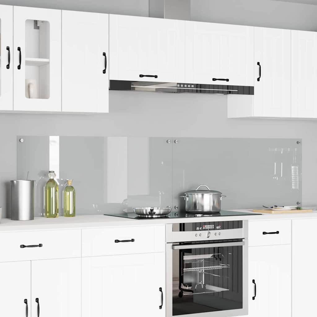 Vidaxl keukenachterwand 2 st doorzichtig 110 x 50 cm gehard glas