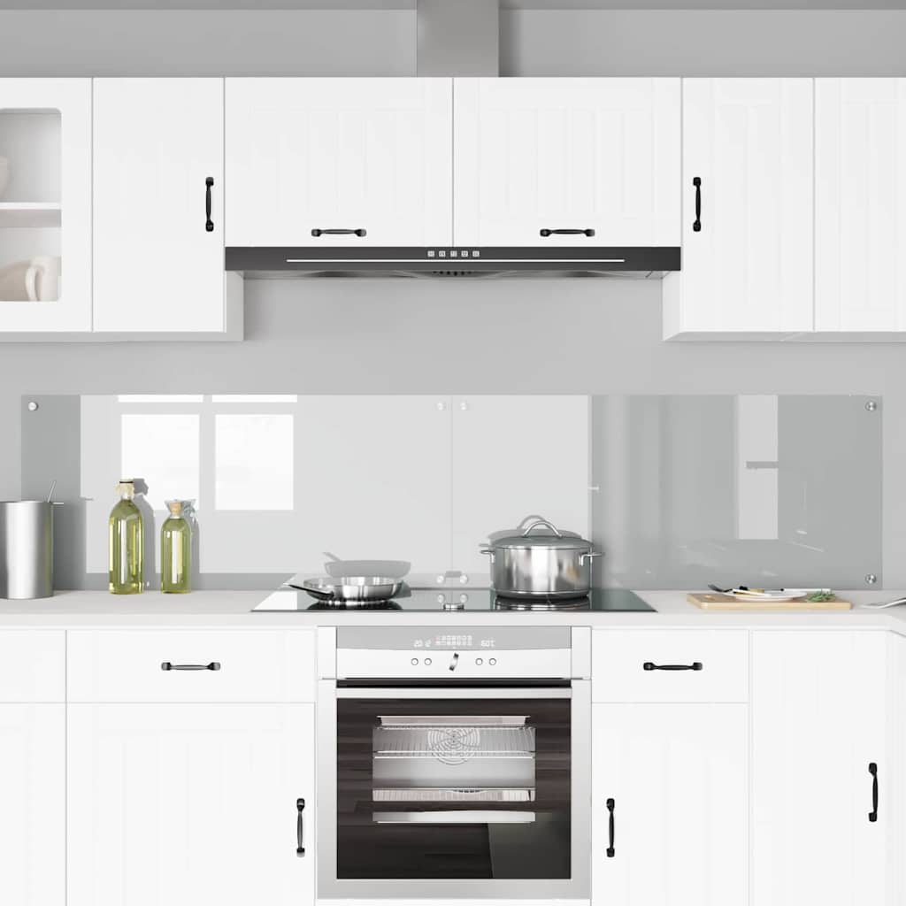 Vidaxl keuken spatscherm 2 pcs doorzichtig 110 x 50 cm gehard glas