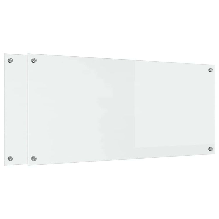 Vidaxl keukenachterwand 2 st doorzichtig 110 x 50 cm gehard glas