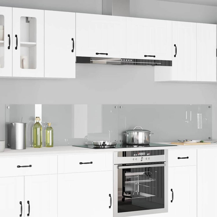 Vidaxl keukenachterwand 2 st doorzichtig 120 x 40 cm gehard glas