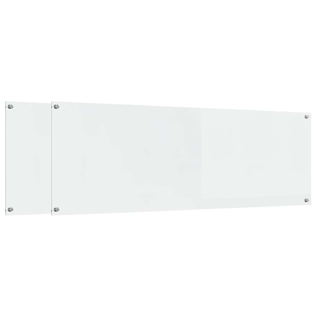 Vidaxl keuken spatscherm 2 pcs doorzichtig 120 x 40 cm gehard glas