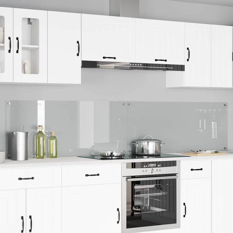 Vidaxl keuken spatscherm 2 pcs doorzichtig 120 x 50 cm gehard glas