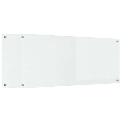 Vidaxl keuken spatscherm 2 pcs doorzichtig 120 x 50 cm gehard glas
