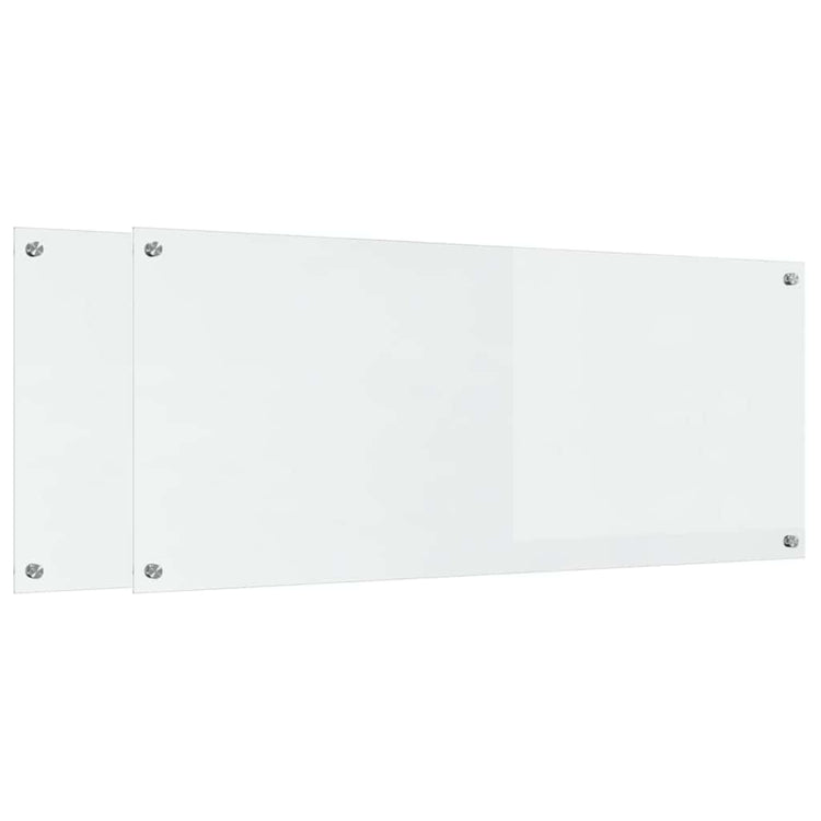 Vidaxl keukenachterwand 2 st doorzichtig 120 x 50 cm gehard glas