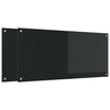 Vidaxl keuken spatscherm 2 pcs zwart 110 x 50 cm gehard glas
