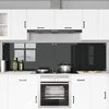 Vidaxl keuken spatscherm 2 pcs zwart 110 x 60 cm gehard glas