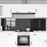 Vidaxl keukenachterwand 2 st zwart 110 x 60 cm gehard glas - afbeelding 3