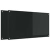 Vidaxl keuken spatscherm 2 pcs zwart 110 x 60 cm gehard glas