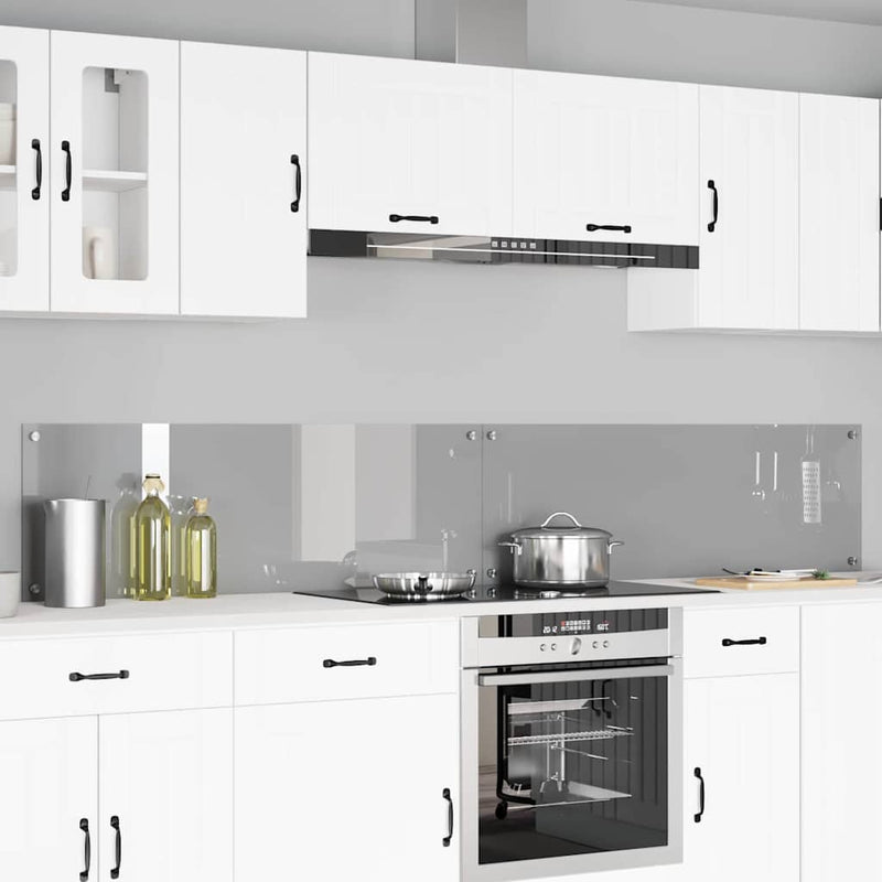 Vidaxl keuken spatscherm 2 pcs lichtgrijs 120 x 40 cm gehard glas