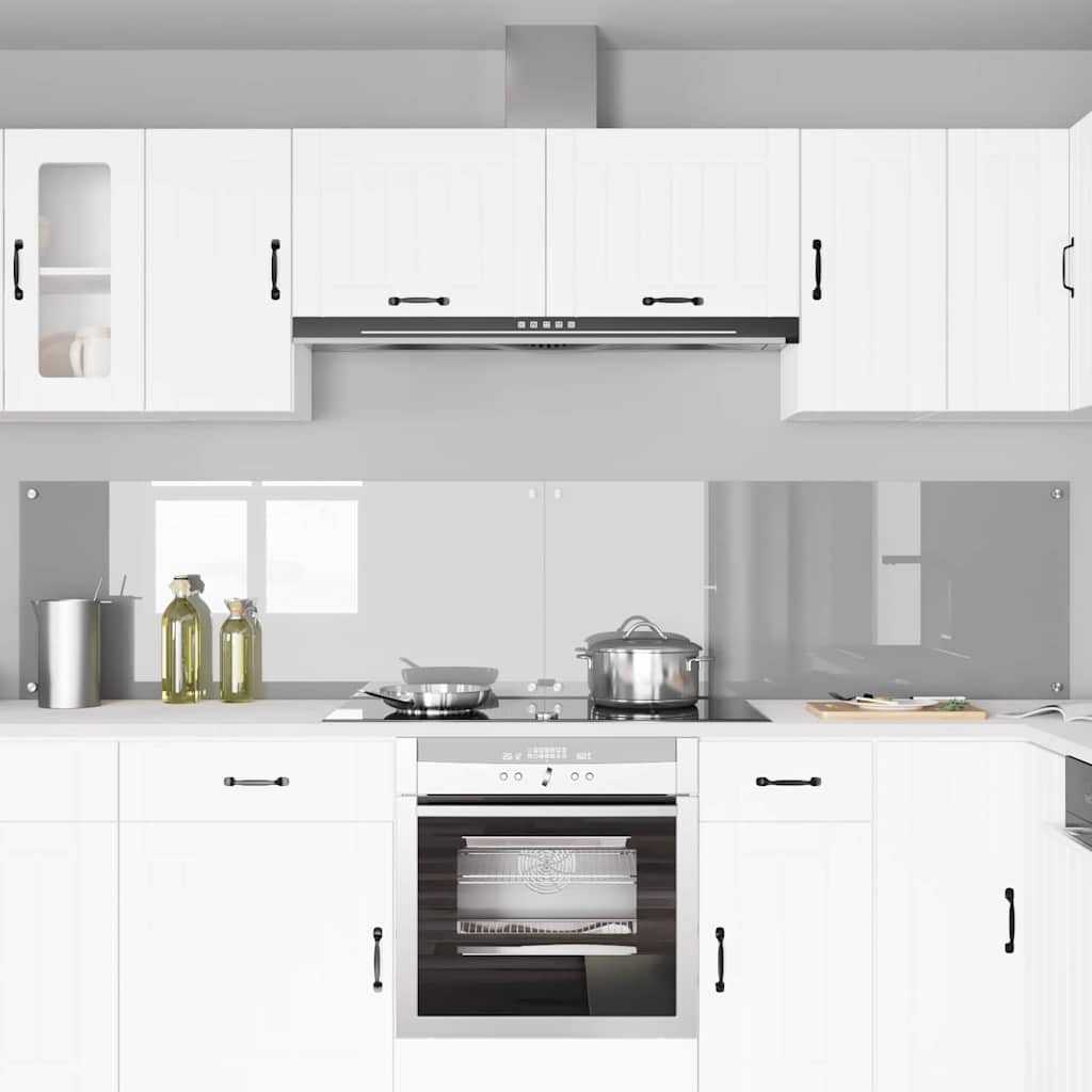 Vidaxl keuken spatscherm 2 pcs lichtgrijs 120 x 50 cm gehard glas