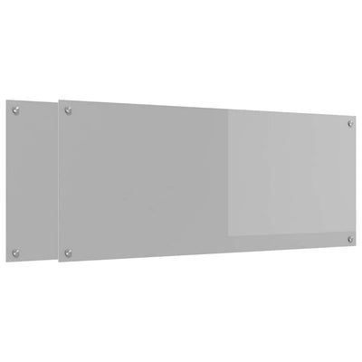Vidaxl keuken spatscherm 2 pcs lichtgrijs 120 x 50 cm gehard glas