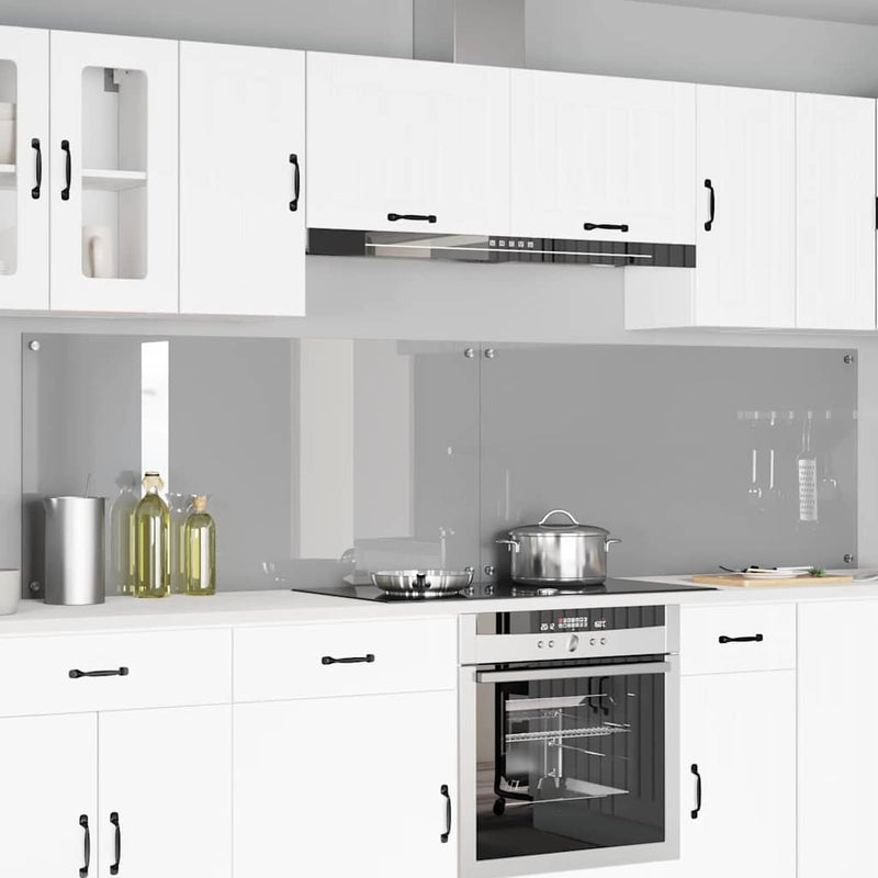 Vidaxl keuken spatscherm 2 pcs lichtgrijs 120 x 60 cm gehard glas