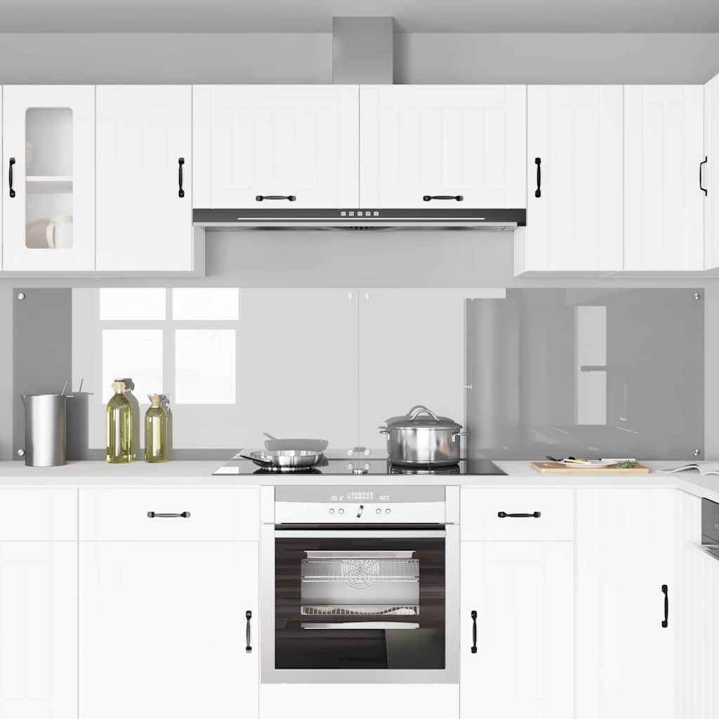 Vidaxl keuken spatscherm 2 pcs lichtgrijs 120 x 60 cm gehard glas