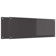 Vidaxl keukenachterwand 2 st donkergrijs 110 x 40 cm gehard glas - afbeelding 2