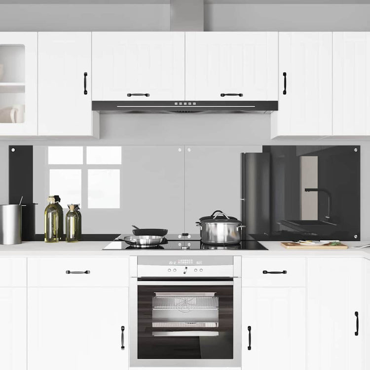 Vidaxl keuken spatscherm 2 pcs donkergrijs 110 x 60 cm gehard glas