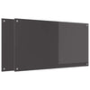 Vidaxl keuken spatscherm 2 pcs donkergrijs 110 x 60 cm gehard glas