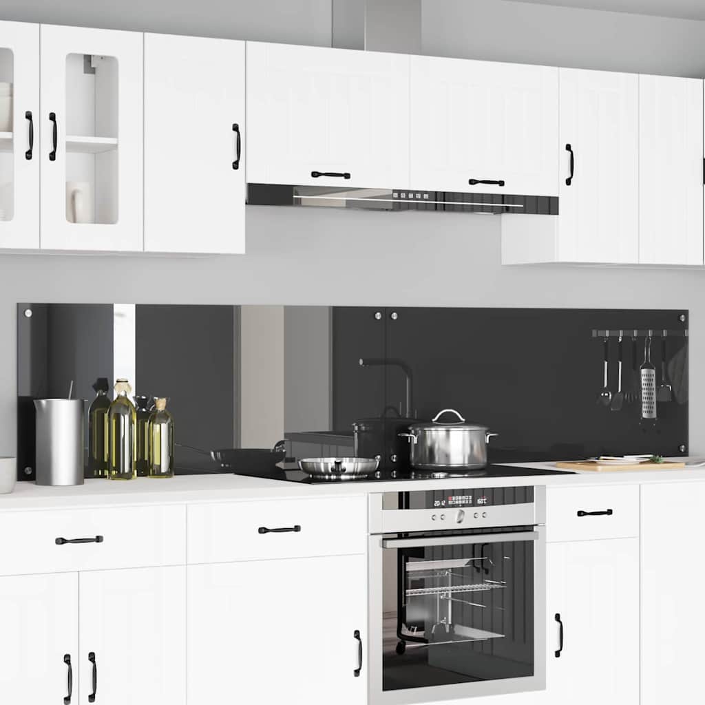 Vidaxl keukenachterwand 2 st donkergrijs 120 x 50 cm gehard glas