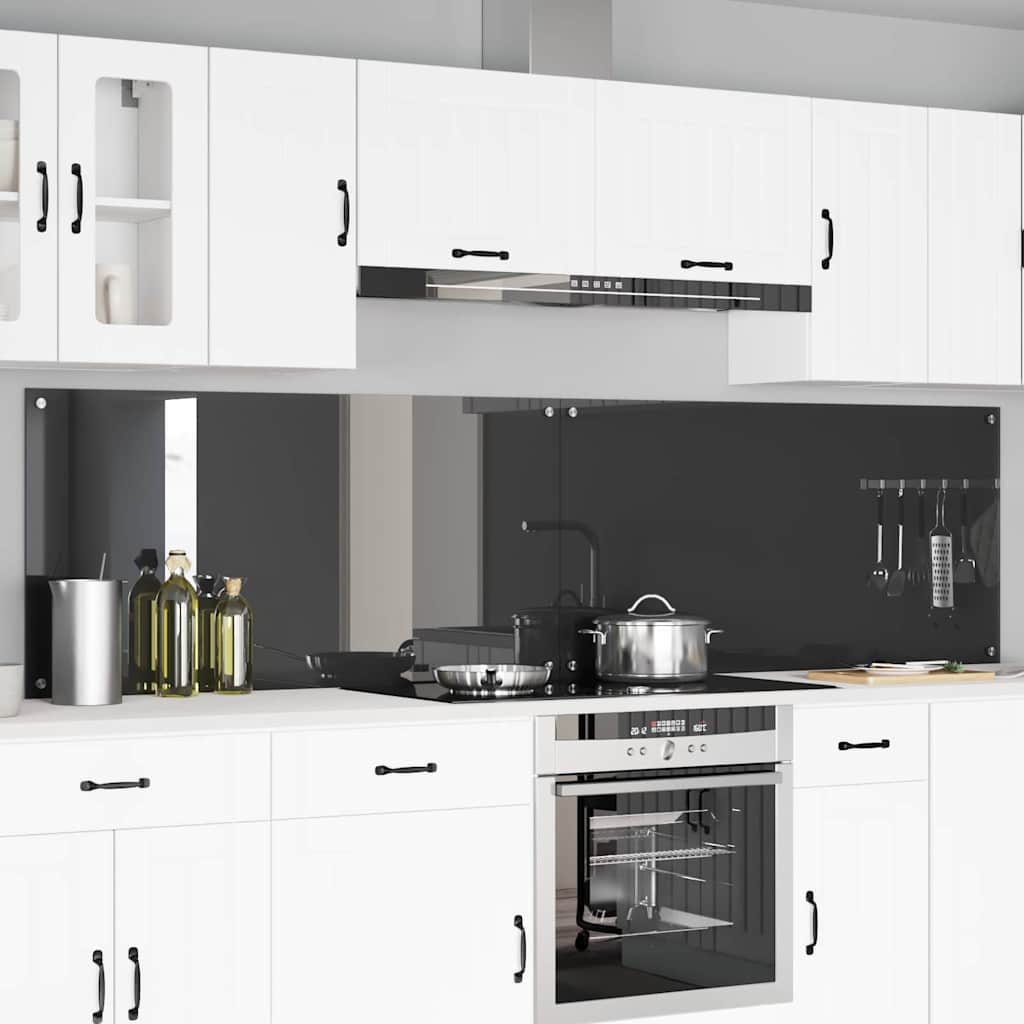 Vidaxl keukenachterwand 2 st donkergrijs 120 x 60 cm gehard glas