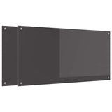 Vidaxl keukenachterwand 2 st donkergrijs 120 x 60 cm gehard glas - afbeelding 2