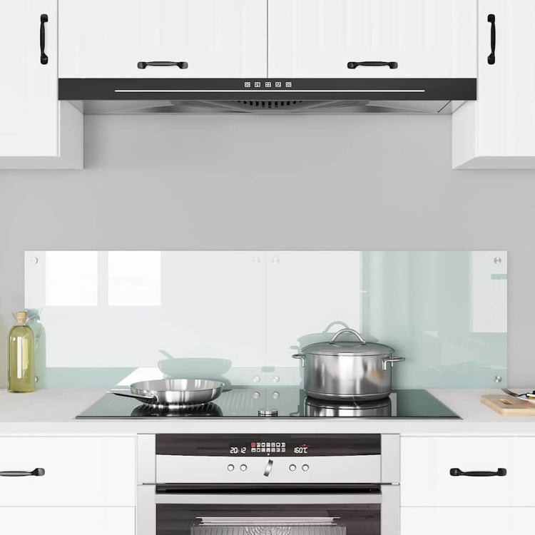Vidaxl keuken achterwand 2 pcs wit 70 x 40 cm gehard glas