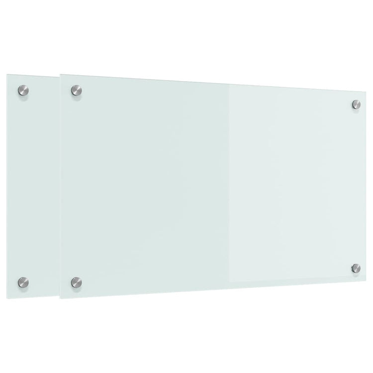 Vidaxl keuken achterwand 2 pcs wit 70 x 40 cm gehard glas