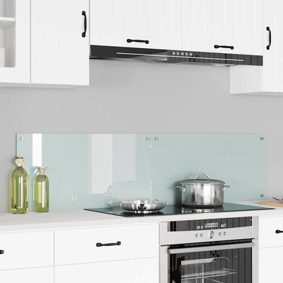 Vidaxl keuken achterwand 2 pcs wit 80 x 40 cm gehard glas