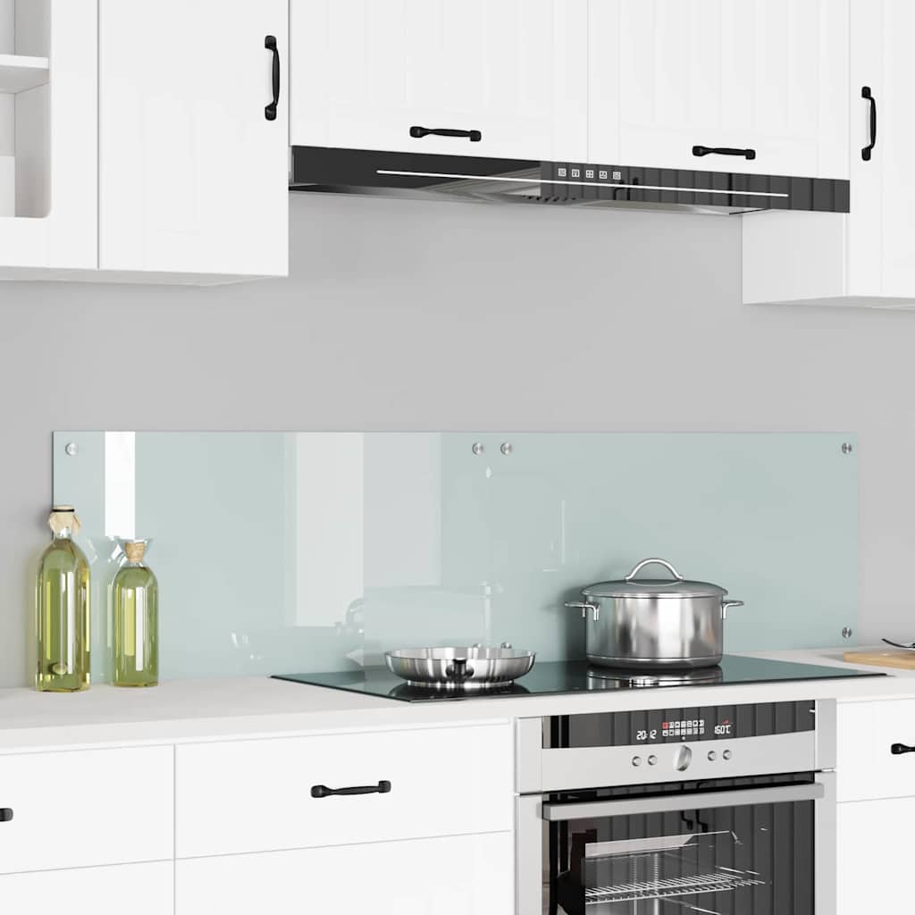 Vidaxl keukenachterwand 2 st wit 80 x 40 cm gehard glas