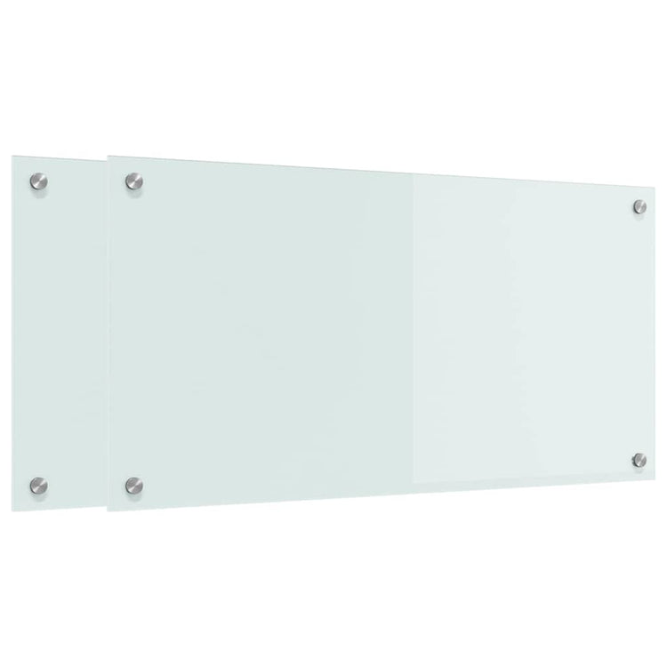 Vidaxl keukenachterwand 2 st wit 80 x 40 cm gehard glas