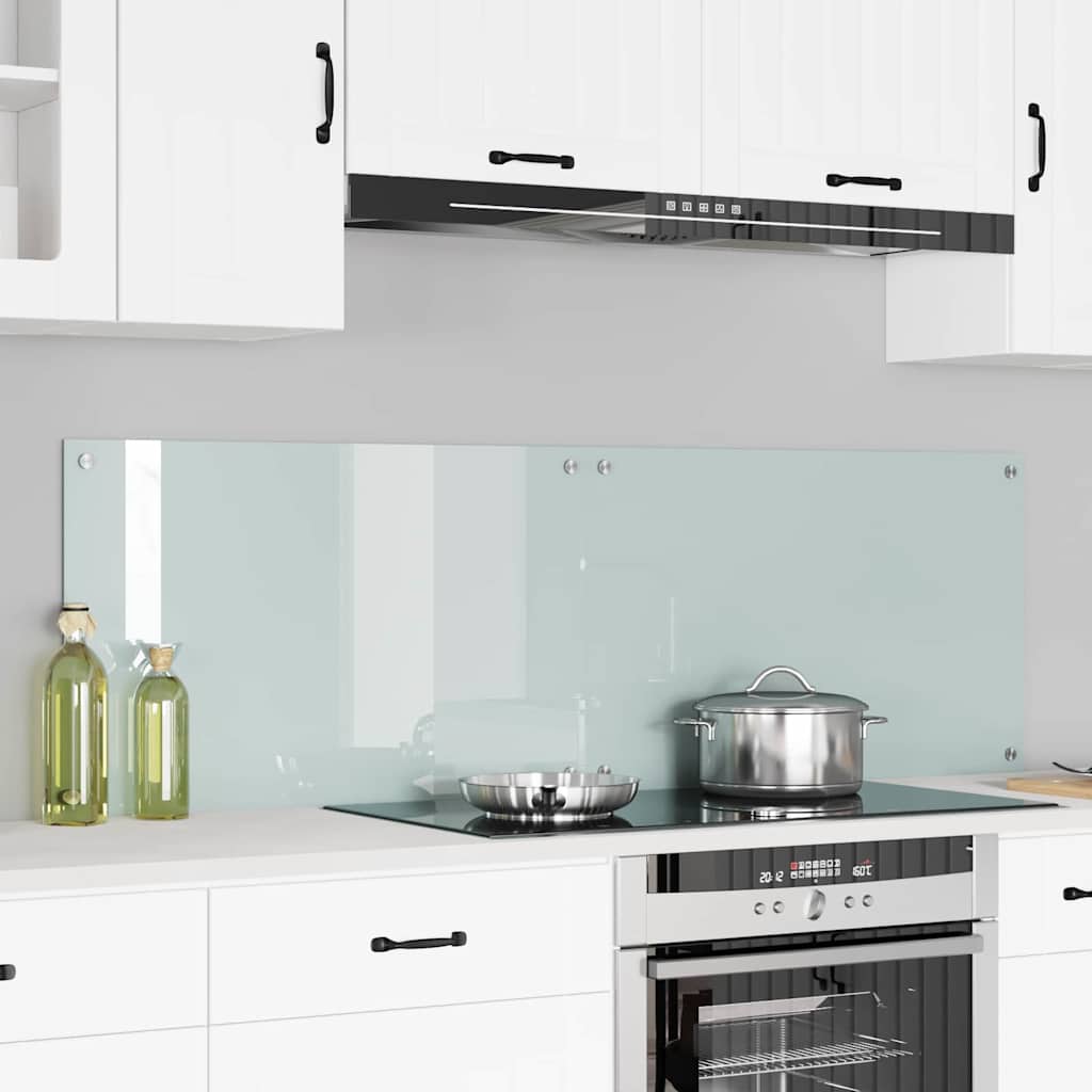 Vidaxl keukenachterwand 2 st wit 80 x 50 cm gehard glas