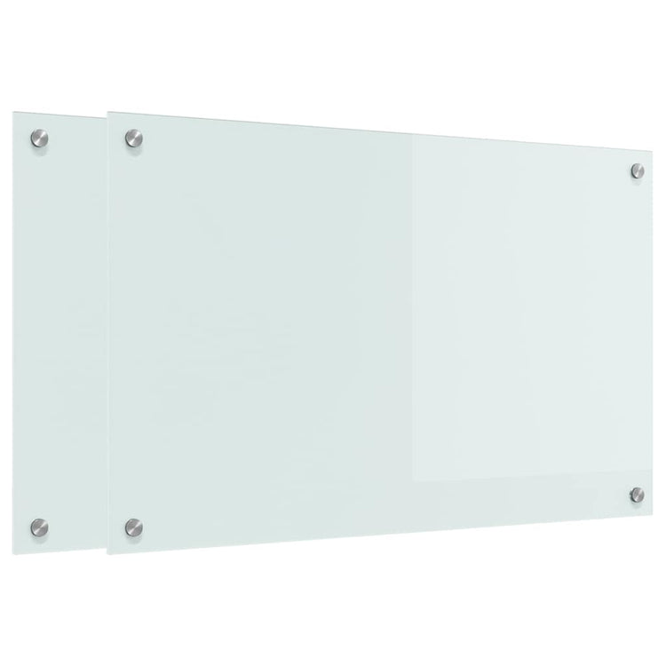 Vidaxl keukenachterwand 2 st wit 80 x 50 cm gehard glas