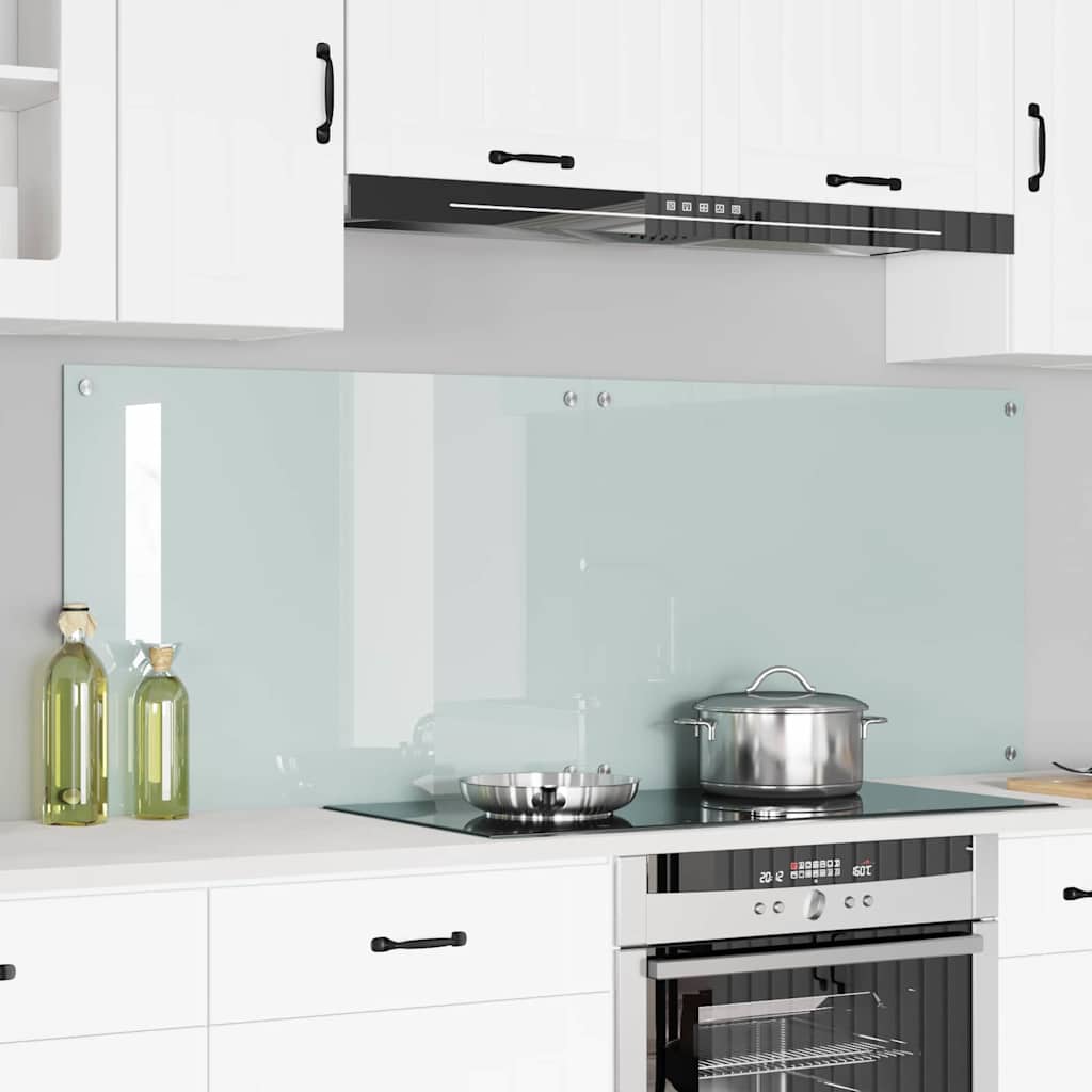 Vidaxl keukenachterwand 2 st wit 80 x 60 cm gehard glas