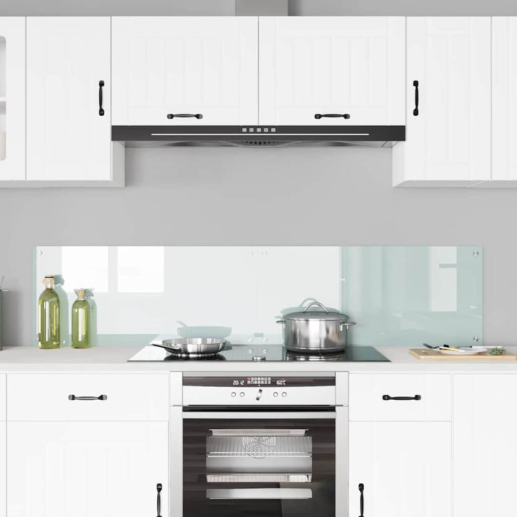 Vidaxl keukenachterwand 2 st wit 90 x 40 cm gehard glas