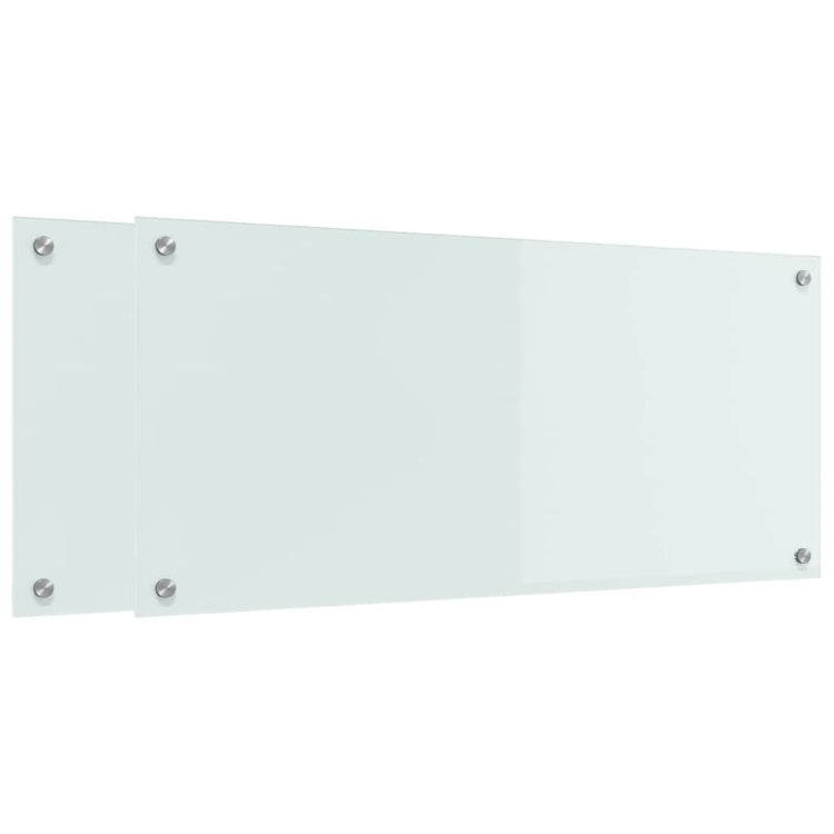 Vidaxl keukenachterwand 2 st wit 90 x 40 cm gehard glas