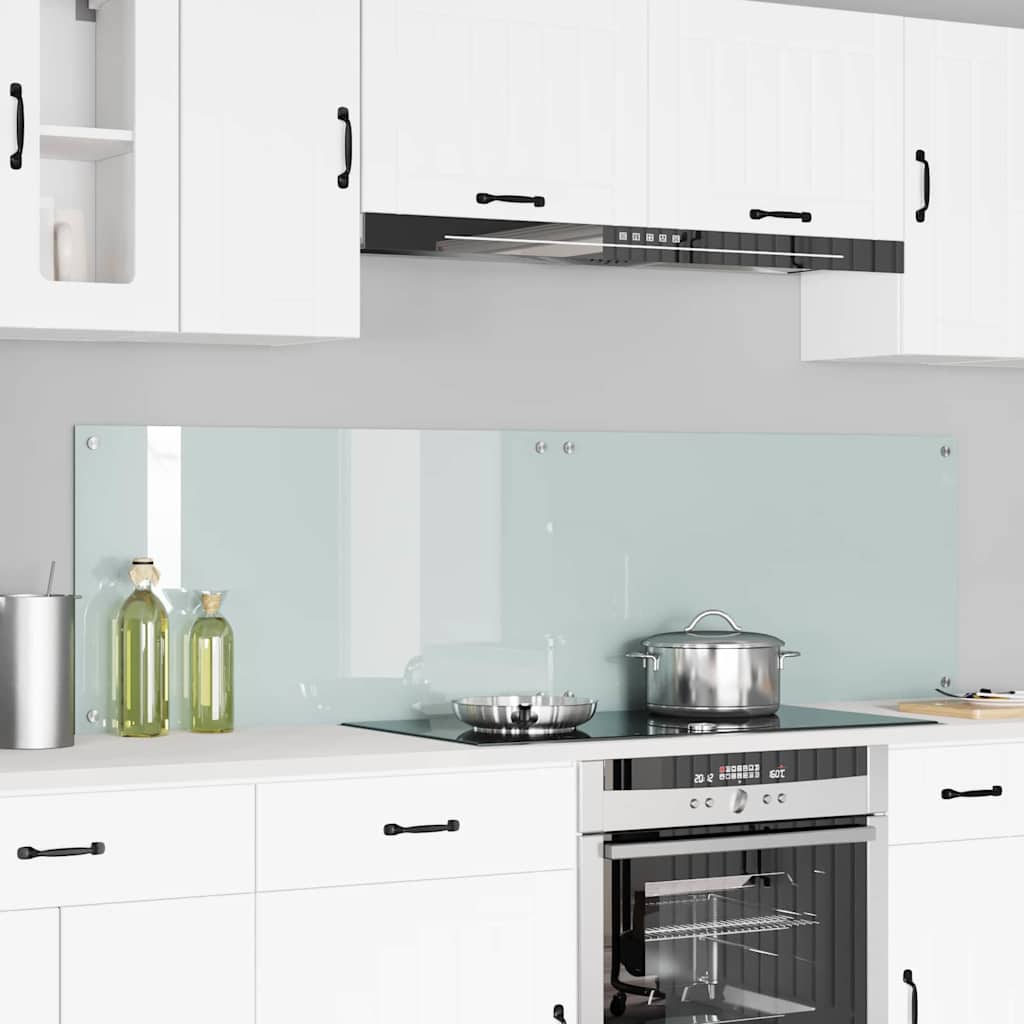 Vidaxl keukenachterwand 2 st wit 90 x 50 cm gehard glas