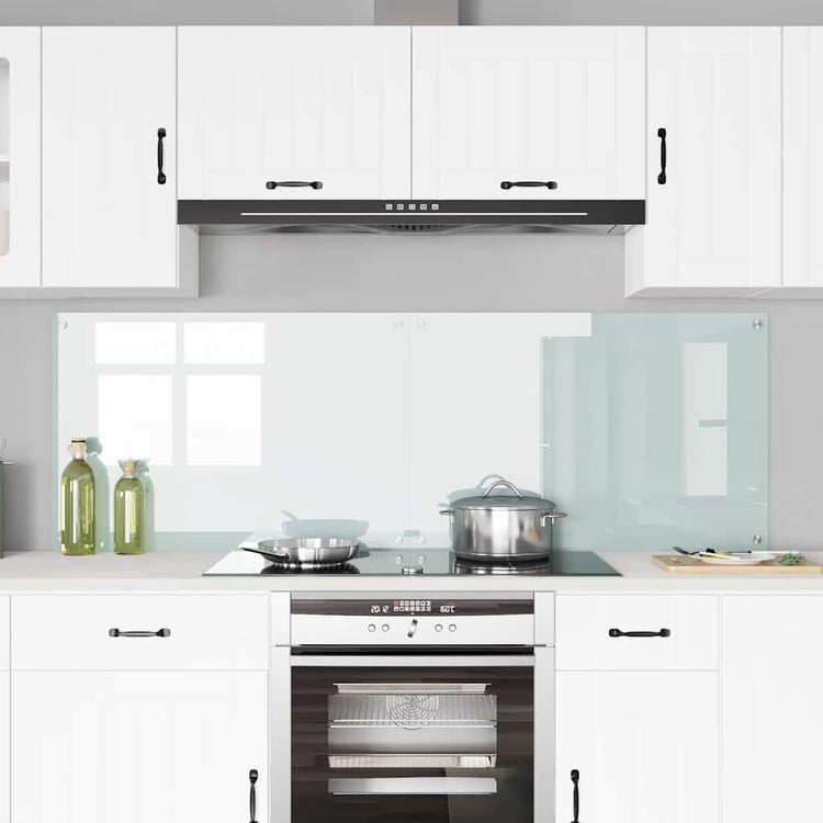 Vidaxl keukenachterwand 2 st wit 90 x 60 cm gehard glas