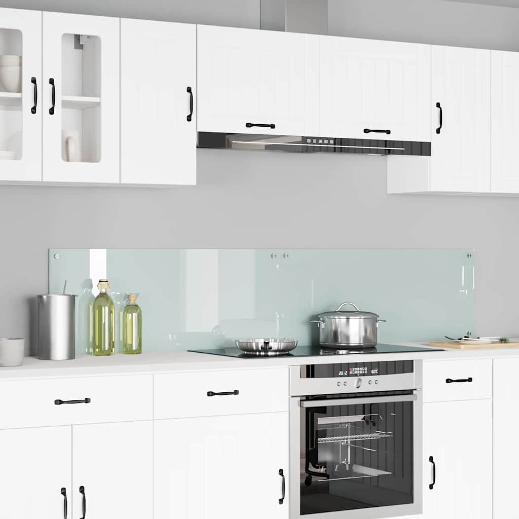 Vidaxl keuken achterwand 2 pcs wit 100 x 40 cm gehard glas